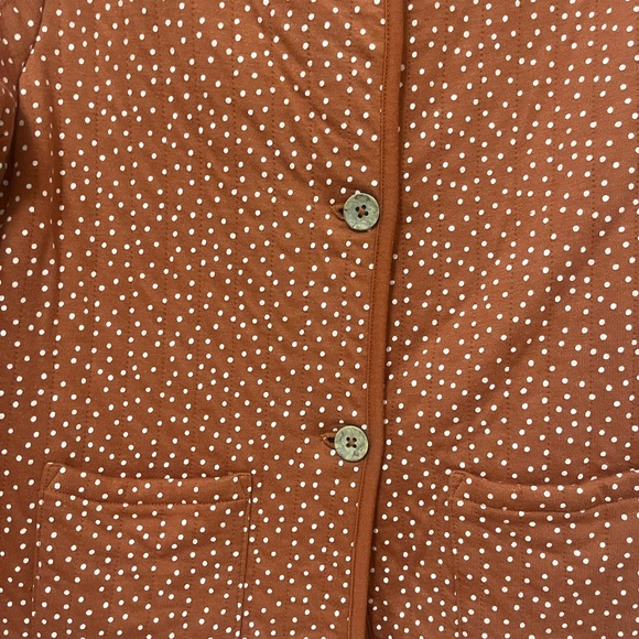 π Girls Cat & Jack Tan White Polkadot Button Front Cardigan Size L (10/12) - Picture 3 of 6